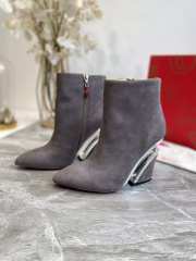 Louboutin Gray Ankle Boot Shoes 9cm - 1