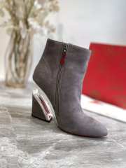 Louboutin Gray Ankle Boot Shoes 9cm - 2