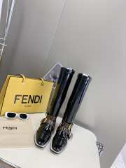 Fendi Knee High Heeled Boots In Black  - 2