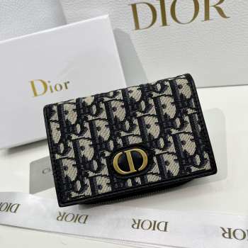 Dior 2055 Black Wallet 13.5x9.5x3.5cm