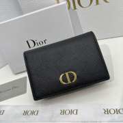 Dior 2055 Full Black Wallet 13.5x9.5x3.5cm - 1