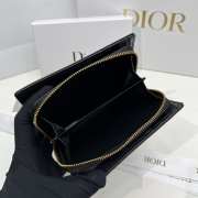 Dior 2055 Full Black Wallet 13.5x9.5x3.5cm - 3