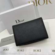 Dior 2055 Full Black Wallet 13.5x9.5x3.5cm - 4