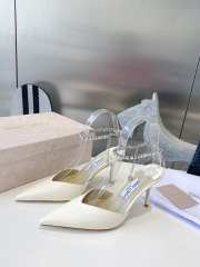 Jimmy Choo white 22ss high heels 8.5cm - 1