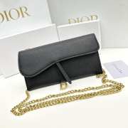 Dior small black shoulder bag with gold buckle 19x10.5x3.5cm - 5