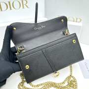 Dior small black shoulder bag with gold buckle 19x10.5x3.5cm - 2