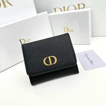 Dior black wallet 11x10x2cm