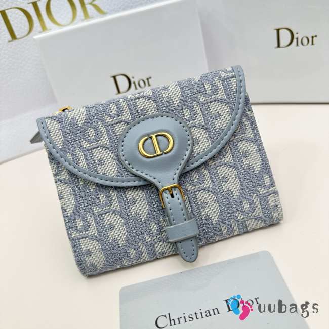 Dior blue wallet 10x8.9x2.2cm - 1