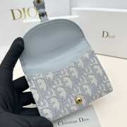 Dior blue wallet 10x8.9x2.2cm - 5