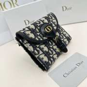 Dior black wallet 10x8.9x2.2cm - 4