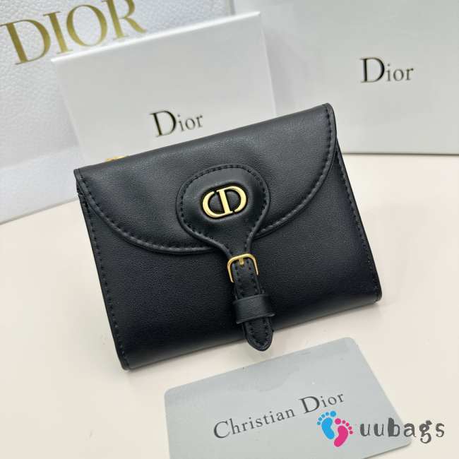 Dior full black wallet 10x8.9x2.2cm - 1