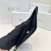 Dior full black wallet 10x8.9x2.2cm - 5