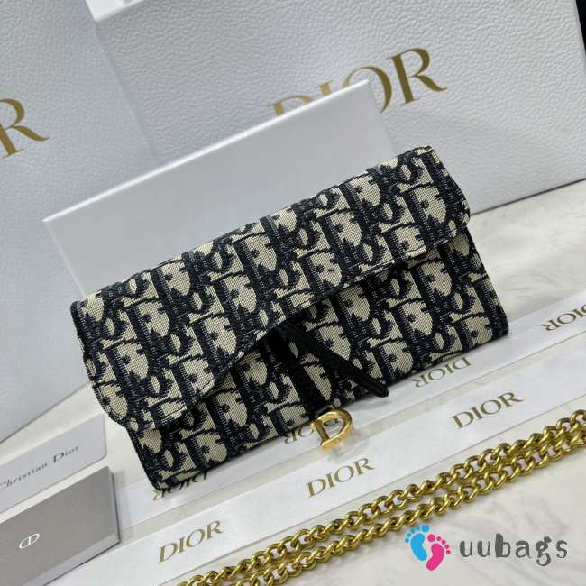 Dior small shoulder bag with gold buckle 19x10.5x3.5cm - 1