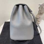 Celine Soft 16 bag in gray smooth calfskin 38x26x18cm - 2