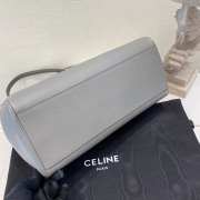 Celine Soft 16 bag in gray smooth calfskin 38x26x18cm - 5