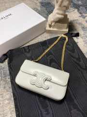 Celine white bag with gold strap 20.5×10.5×4cm - 4