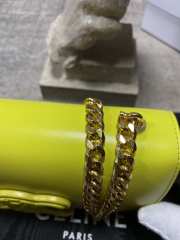 Celine chartreuse bag with gold strap 20.5×10.5×4cm - 4