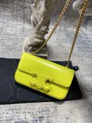 Celine chartreuse bag with gold strap 20.5×10.5×4cm - 3