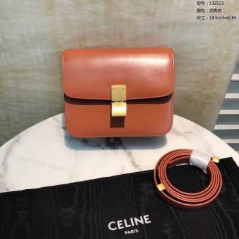 Celine teen classic box in orange 18.5×15×6cm