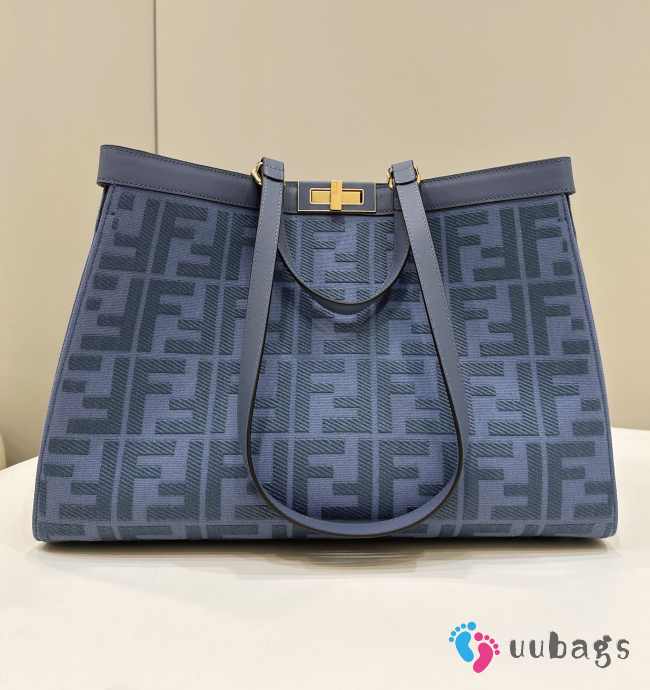 Fendi blue X-tote Bag In Canvas 40x12x29cm - 1