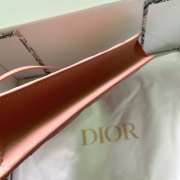 Dior Caro Zipped Pouch Calfskin-Pink 27.5x14x4.5cm - 6