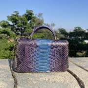 Chanel AS2431 Purple crocodile handle bag 13×20×9cm - 4