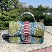 Chanel AS2431 Green crocodile handle bag 13×20×9cm - 1