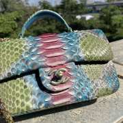 Chanel AS2431 Green crocodile handle bag 13×20×9cm - 5