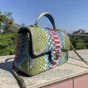 Chanel AS2431 Green crocodile handle bag 13×20×9cm - 6