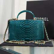 Chanel AS2431 green 01 crocodile handle bag 13×20×9cm - 3