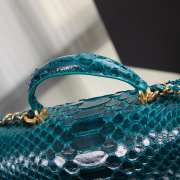 Chanel AS2431 green 01 crocodile handle bag 13×20×9cm - 4