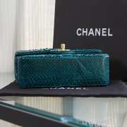 Chanel AS2431 green 01 crocodile handle bag 13×20×9cm - 5