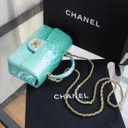 Chanel AS2431 mint green crocodile handle bag 13×20×9cm - 5