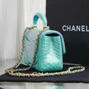 Chanel AS2431 mint green crocodile handle bag 13×20×9cm - 4