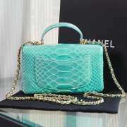 Chanel AS2431 mint green crocodile handle bag 13×20×9cm - 2