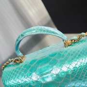 Chanel AS2431 mint green crocodile handle bag 13×20×9cm - 3