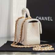 Chanel AS2431 white crocodile handle bag 13×20×9cm - 6