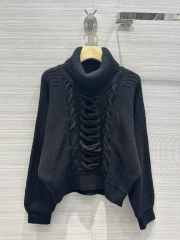 Hermes black cashmere turtleneck sweater - 1