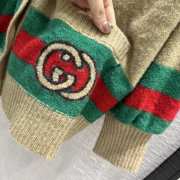 Gucci V-neck khaki knitted sweater - 4