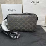 Celine Messenger Bag In Triomphe Canvas 23x14.5x4cm - 2