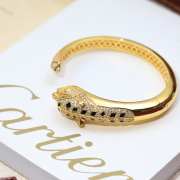 Cartier gold-plated bracelets with leopard heads - 6