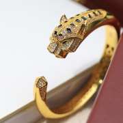 Cartier gold-plated bracelets with leopard heads - 2