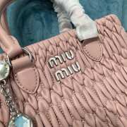 Miu Miu pink crystal chain diamond bag 20x16x11cm - 6