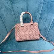 Miu Miu pink crystal chain diamond bag 20x16x11cm - 3