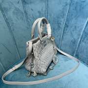 Miu Miu gray crystal chain diamond bag 20x16x11cm - 2