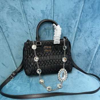 Miu Miu black crystal chain diamond bag 20x16x11cm