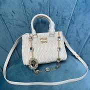 Miu Miu white crystal chain diamond bag 20x16x11cm - 1