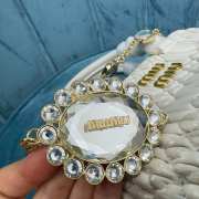 Miu Miu white crystal chain diamond bag 20x16x11cm - 5