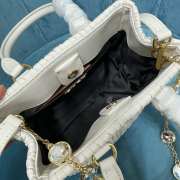 Miu Miu white crystal chain diamond bag 20x16x11cm - 4