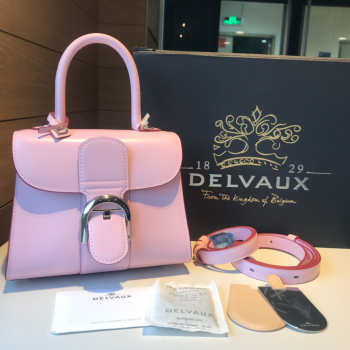 Delvaux pink belgian handbags 20x11x16cm